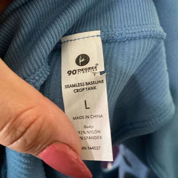 NEW 90 Degrees Sleeveless Ribbed Polo Crop Top - Picture 7 of 9